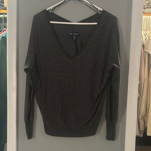 American Eagle Outfitters Black V-Neck Sweater